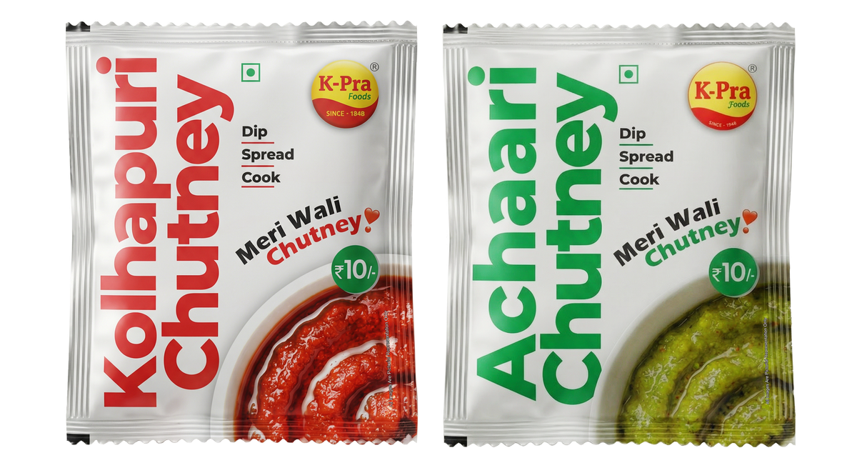 Kolhapuri Chutney  & Achari Chutney Pouch Combo